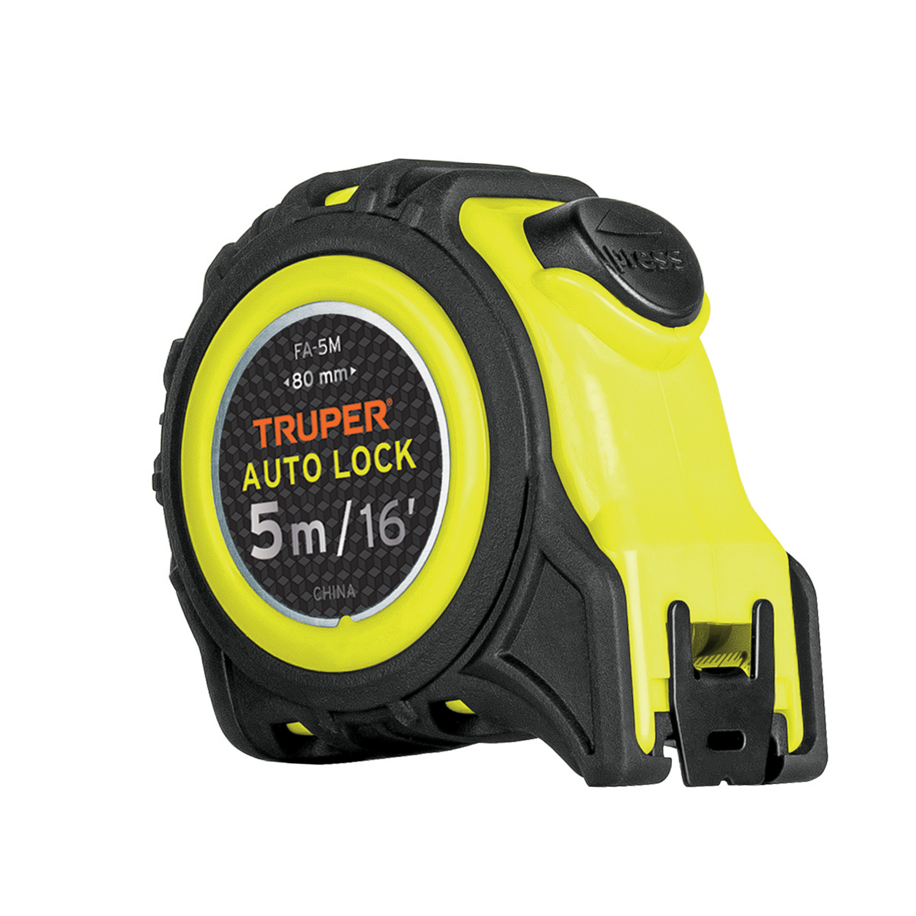 Imagen de FLEXOMETRO AUTO-LOCK CONTRA IMPACTOS 5 M CINTA 19 MM  TRUPER