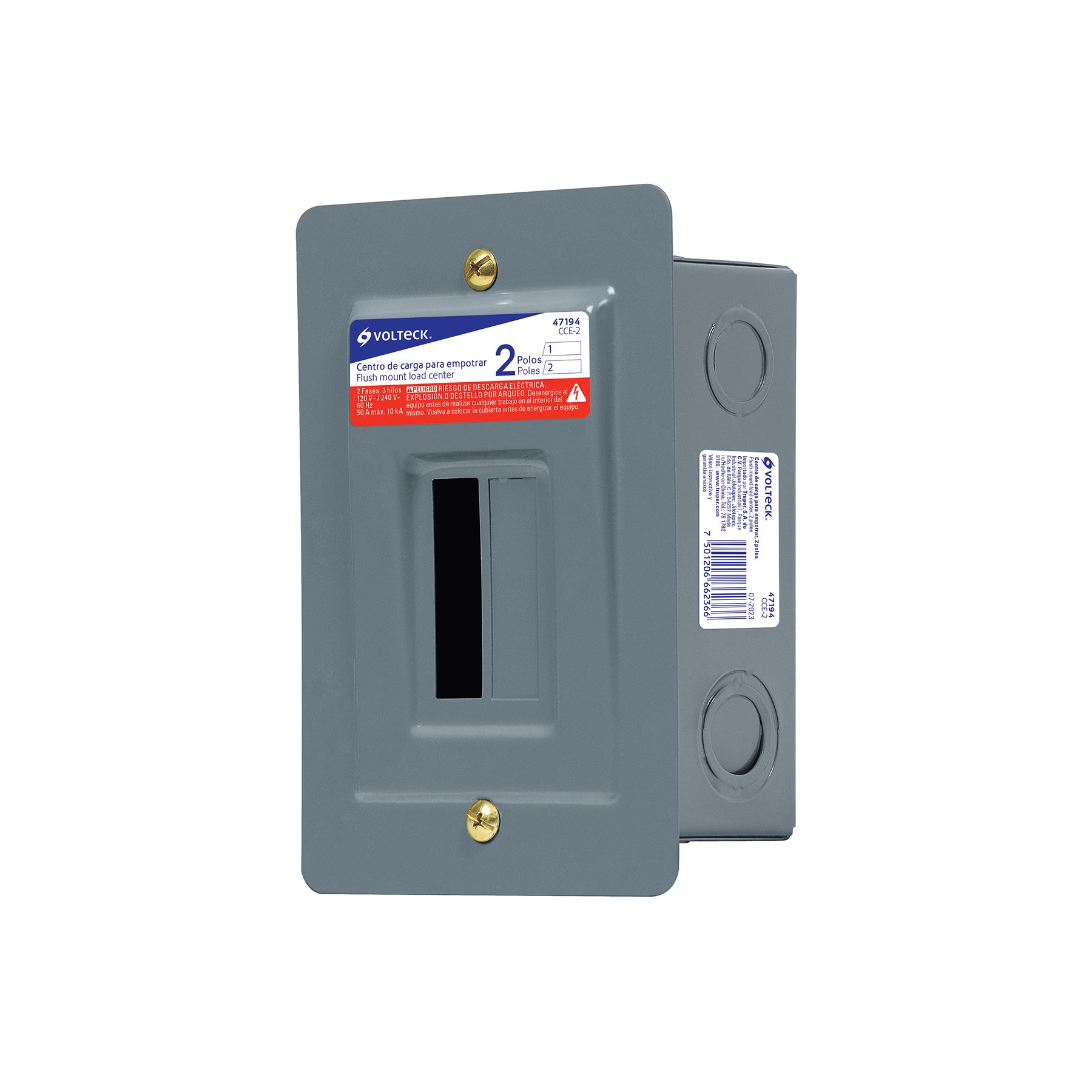 Imagen de CENTRO DE CARGA EMPOTRABLE DE 2 POLOS VOLTECK