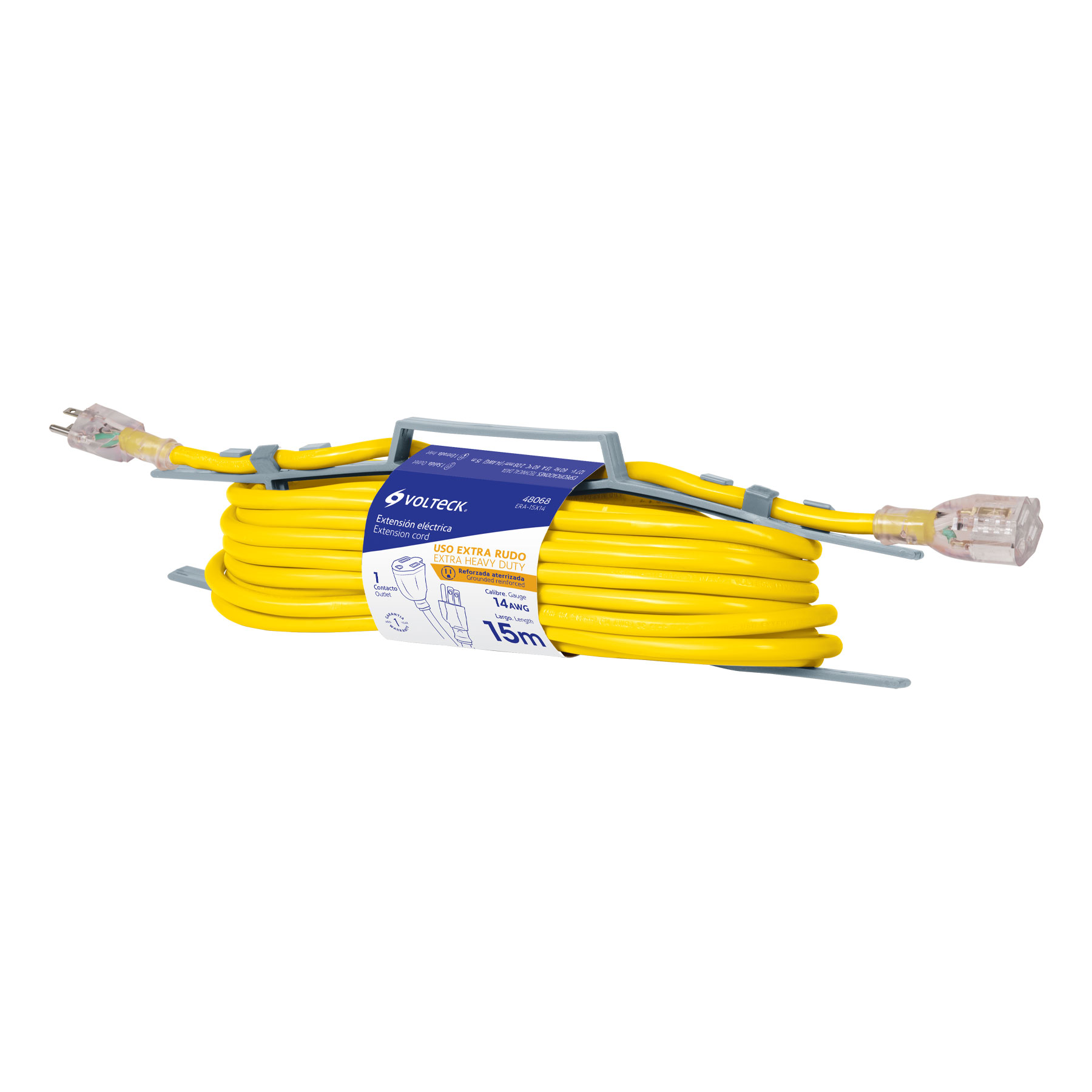 Imagen de EXTENSION REFORZADA ATERRIZADA DE 15 MTS CALIBRE 3X14 AWG VOLTECK