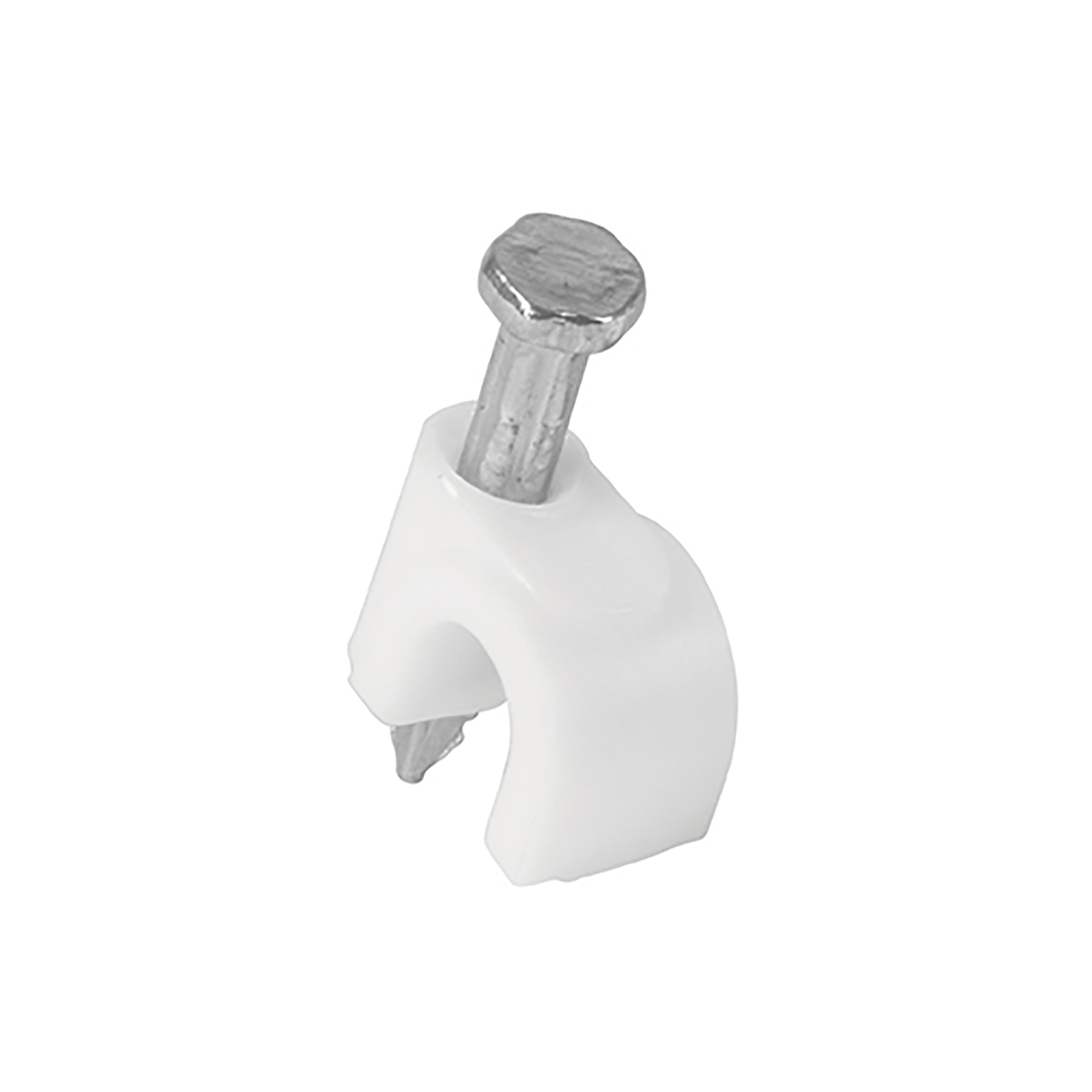 Imagen de BOLSA CON 20 GRAPAS BLANCAS DE 6 MM PARA CABLE REDONDO VOLTECK