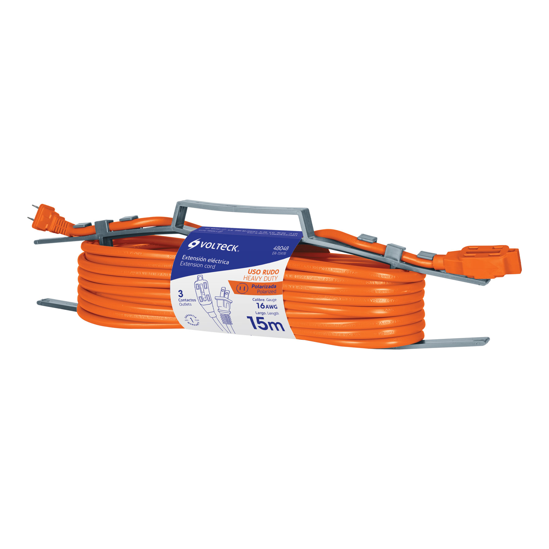 Imagen de EXTENSION ELECTRICA DE USO RUDO DE 15 MTS CALIBRE 2X16 AWG VOLTECK