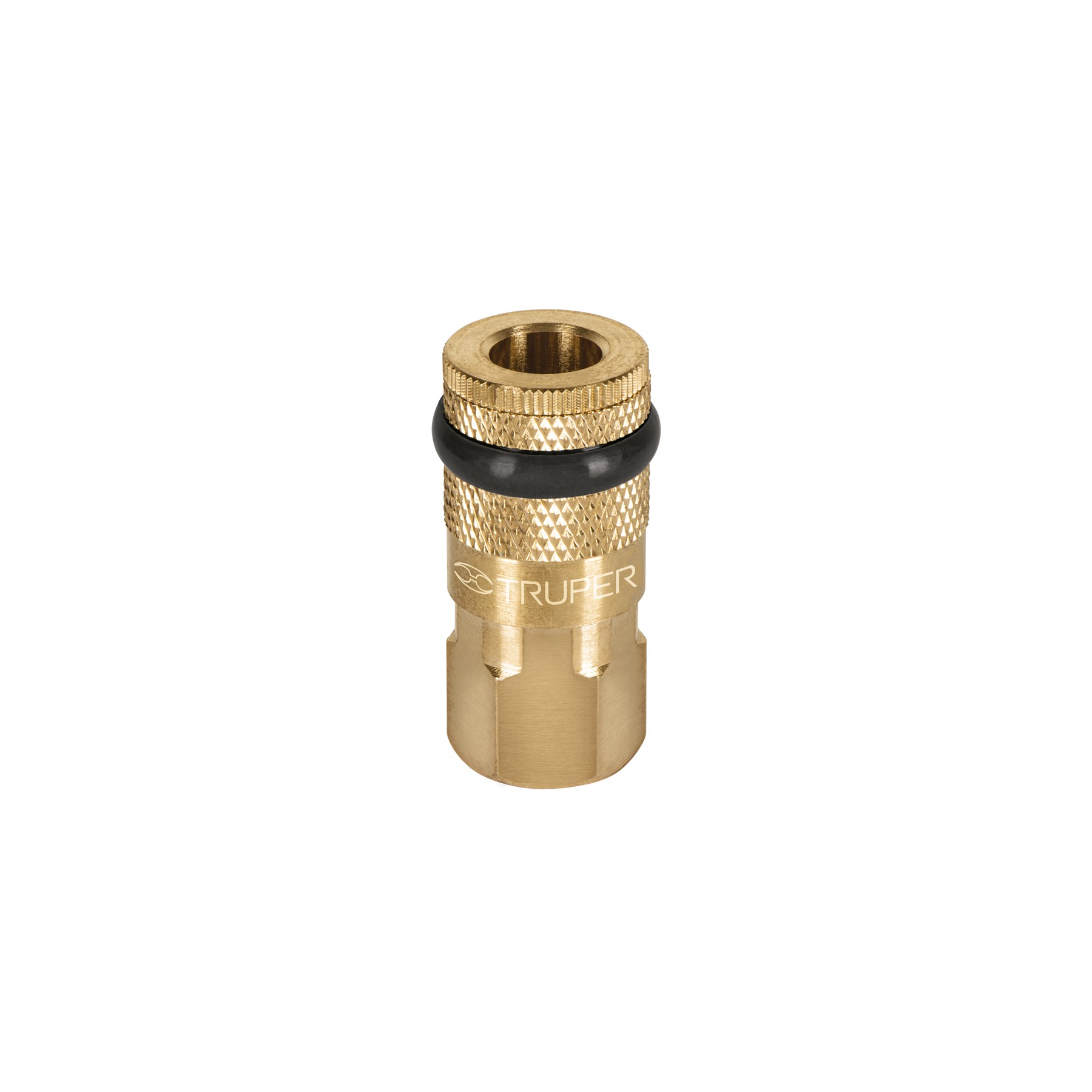 Imagen de COPLE RAPIDO DE LATON HEMBRA CUERDA DE 1/4" NPT TRUPER