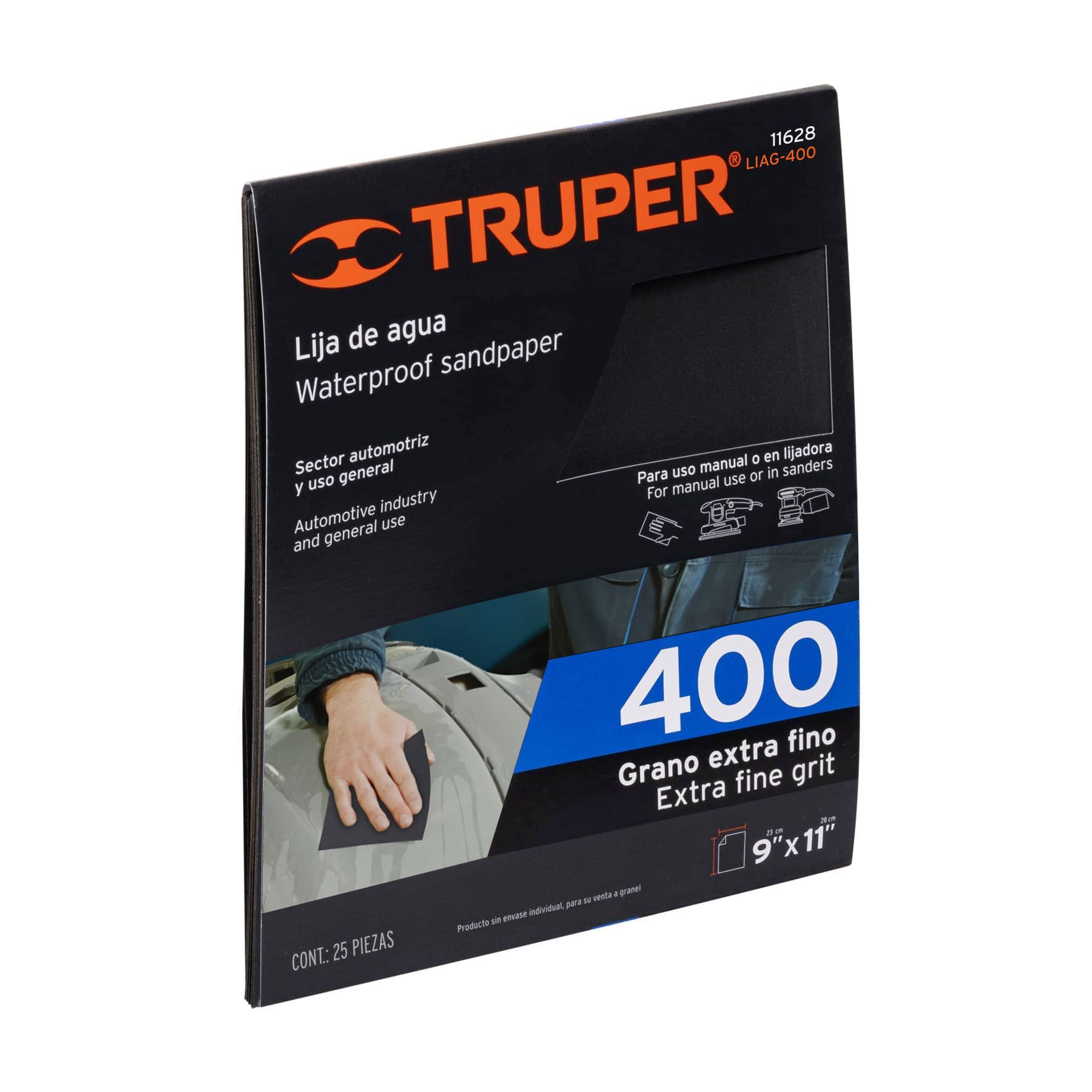 Imagen de LIJA DE AGUA GRANO 400 DE CARBURO DE SILICIO TRUPER