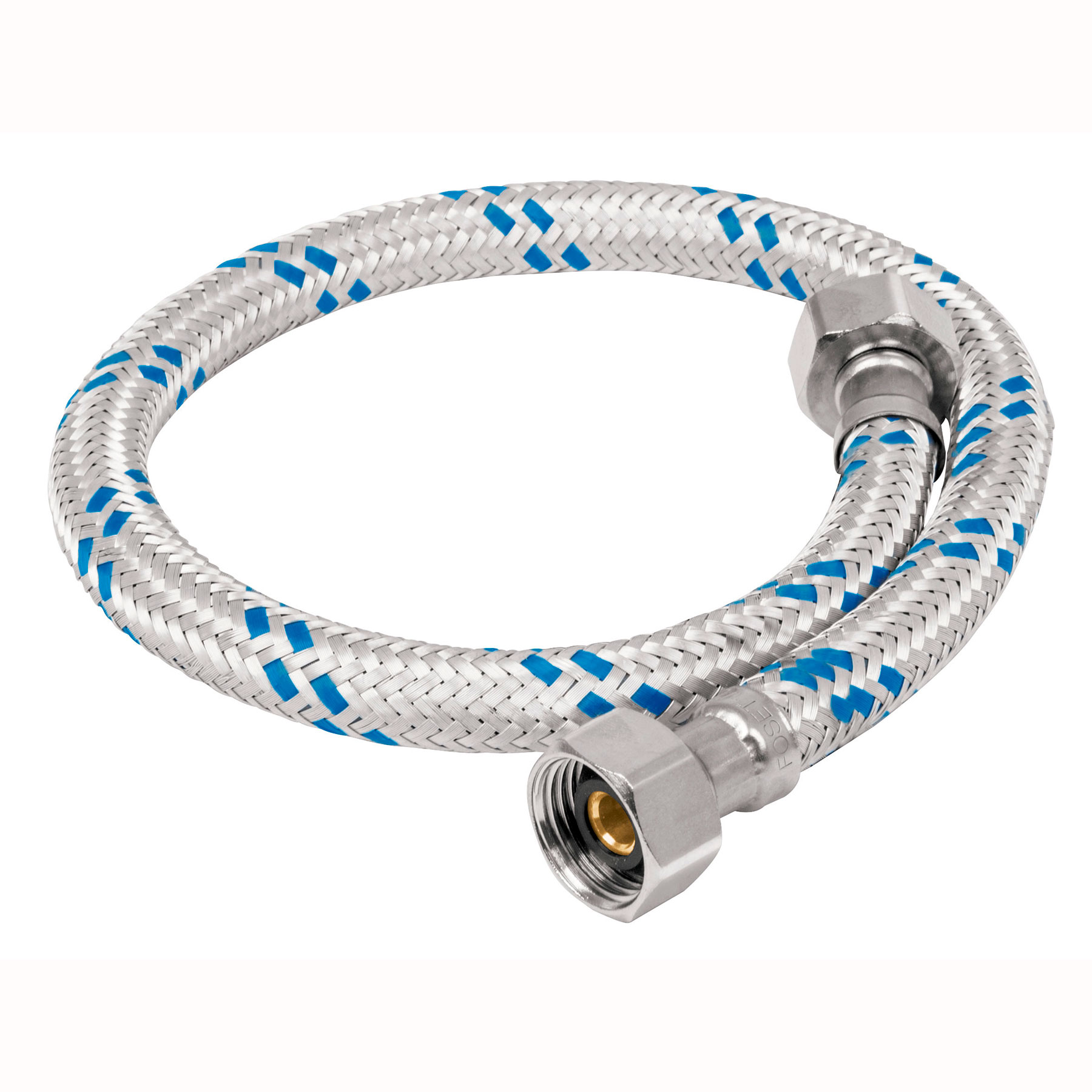 Imagen de MANGUERA LAVABO/FREGADERO DE ALUMINIO DE 1/2" X 1/2" EN 55 CMS FOSET