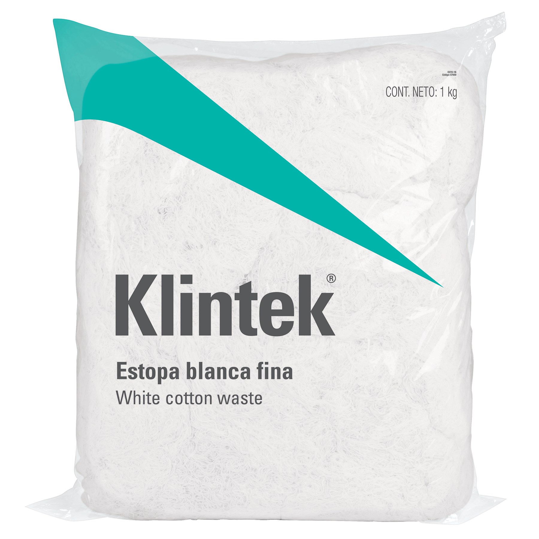 Imagen de BOLSA DE 1 KG DE ESTOPA COLOR BLANCA KLINTEK