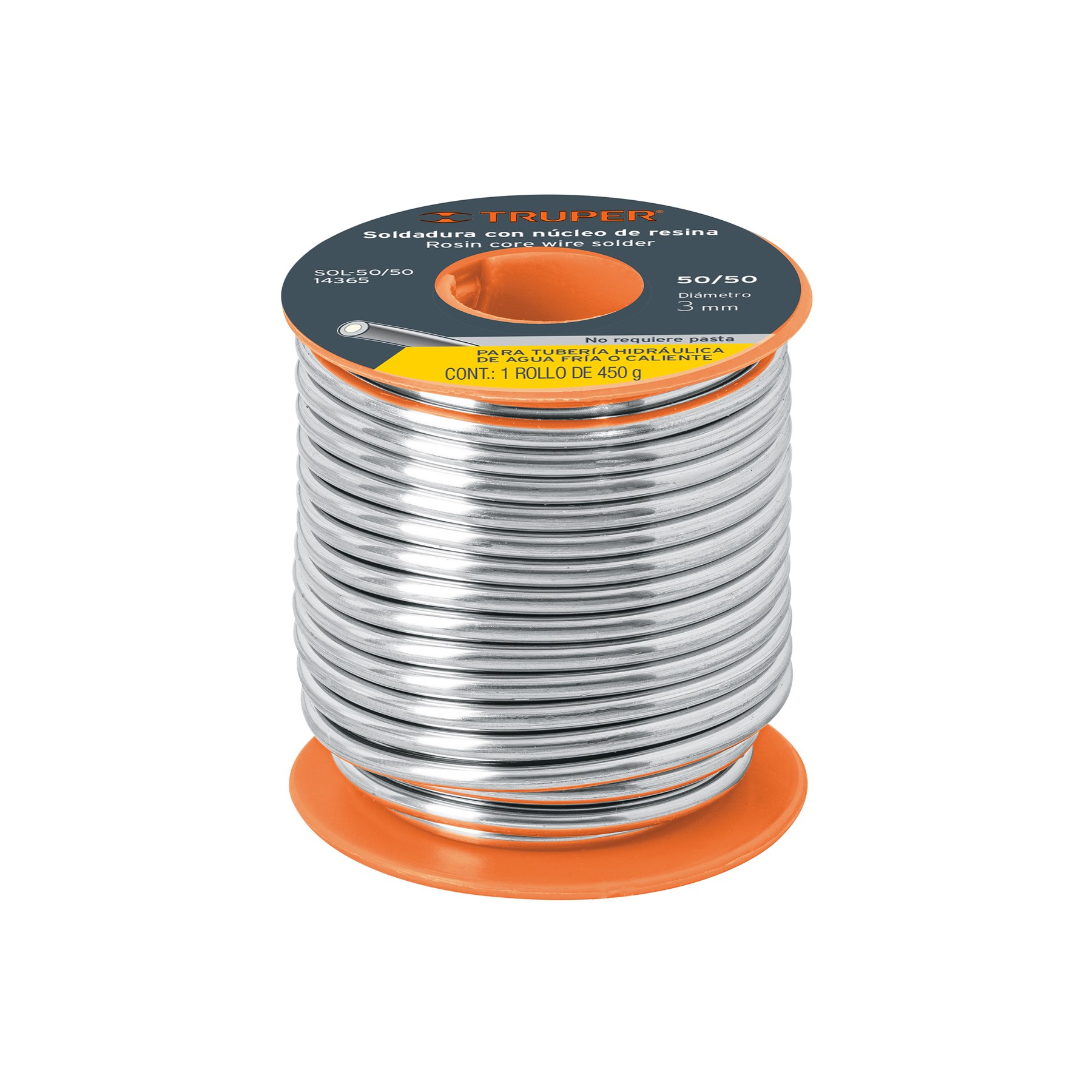 Imagen de SOLDADURA CON NUCLEO DE RESINA 50/50 PARA TUBERIA HIDRAULICA DE 450 GRAMOS TRUPER
