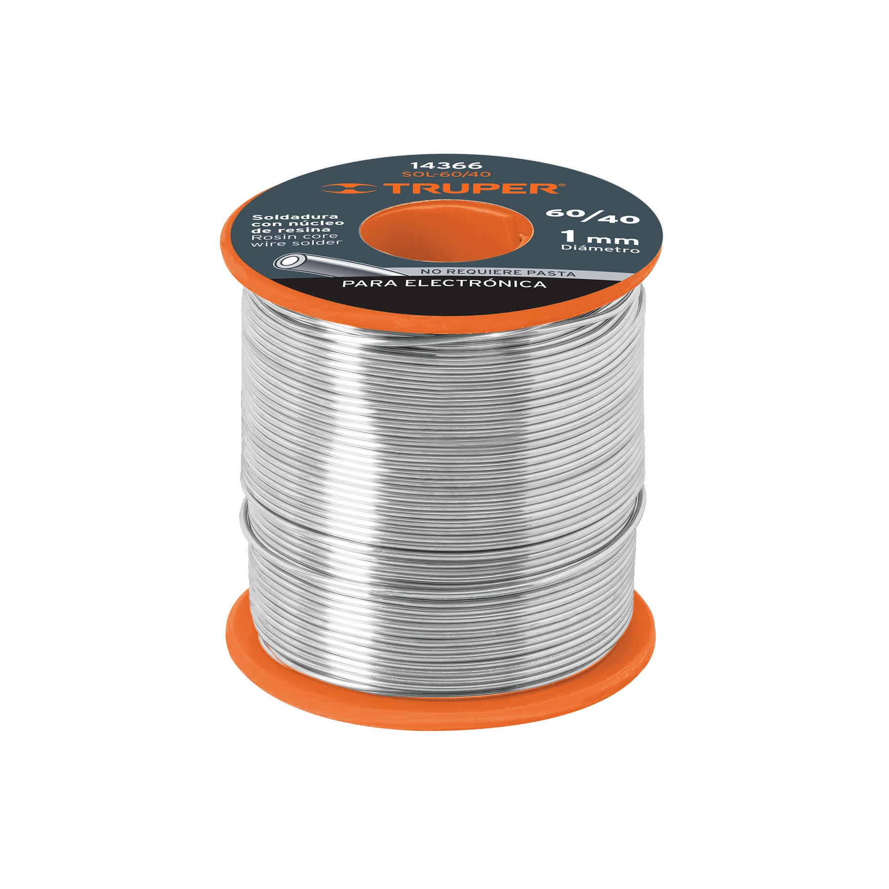 Imagen de SOLDADURA CON NUCLEO DE RESINA 60/40 PARA ELECTRONICA DE 450 GRAMOS TRUPER