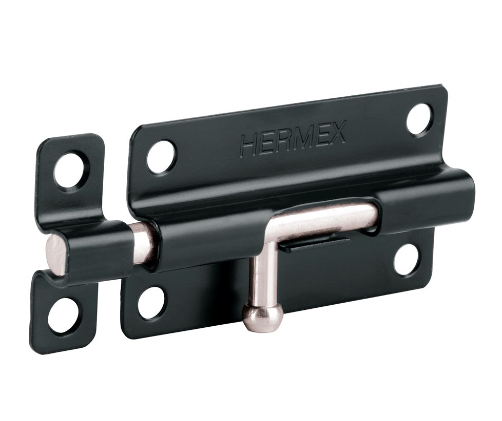 Imagen de PASADOR DE BARRIL DE 4" DE ACERO EN ACABADO NEGRO HERMEX