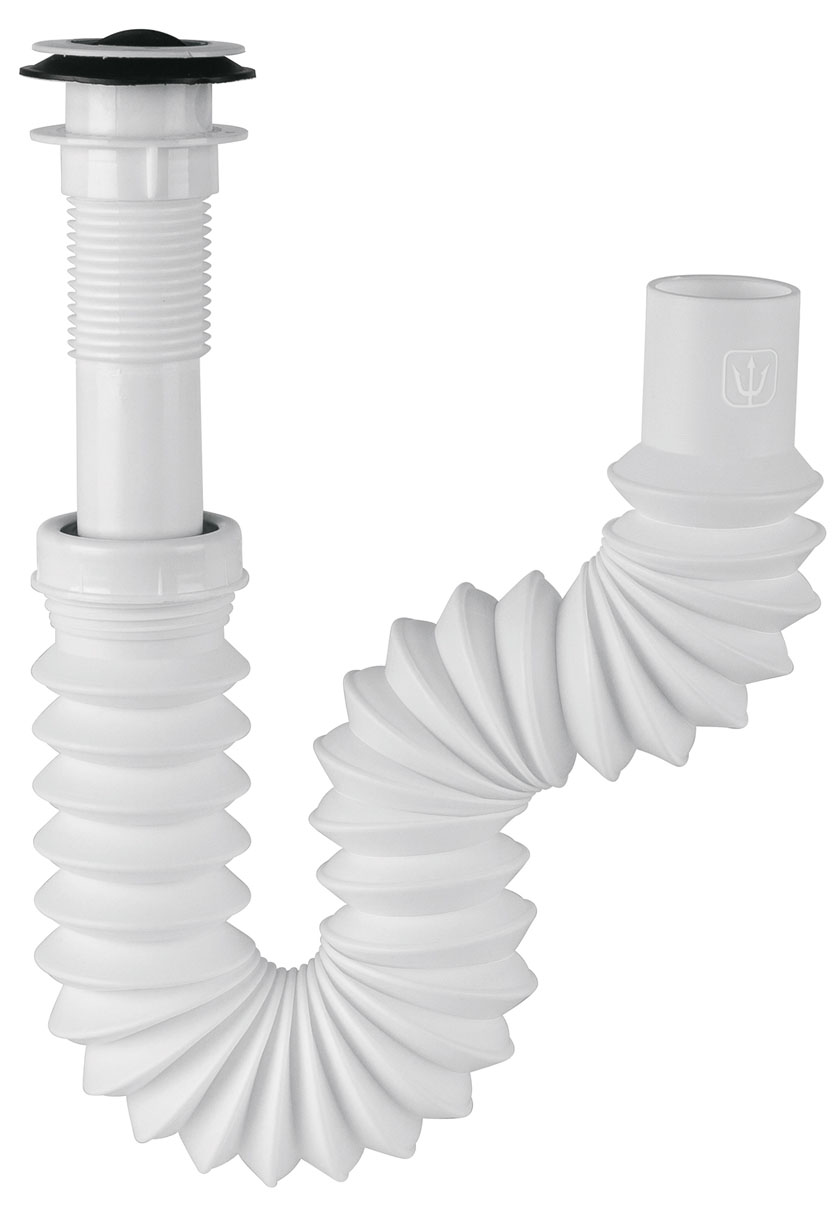 Imagen de CESPOL FLEXIBLE DE 1-1/4" CON CONTRA DE POLIPROPILENO PARA LAVABO FOSET