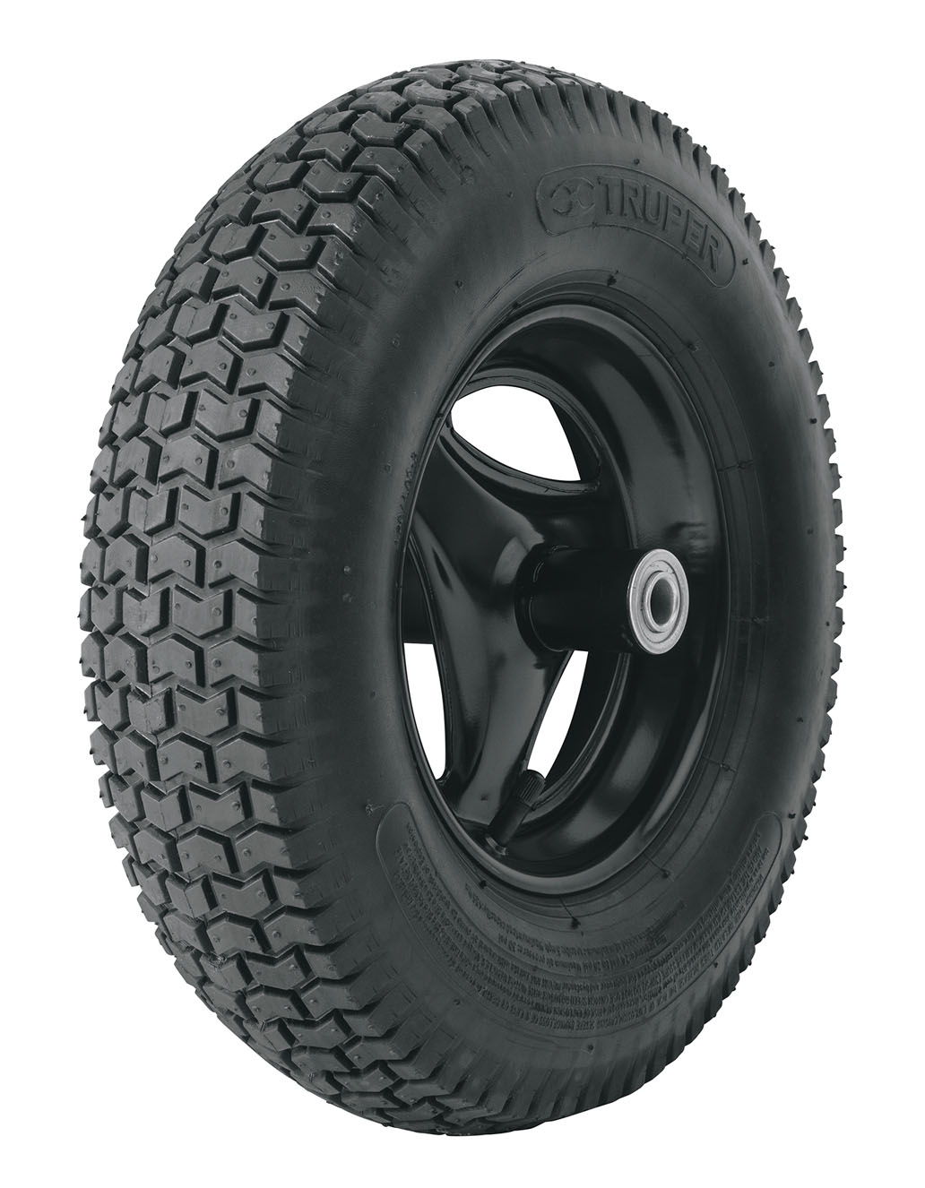 Imagen de LLANTA COMPLETA NEUMATICA DE 16" INCLUYE EJE Y BALEROS TRUPER