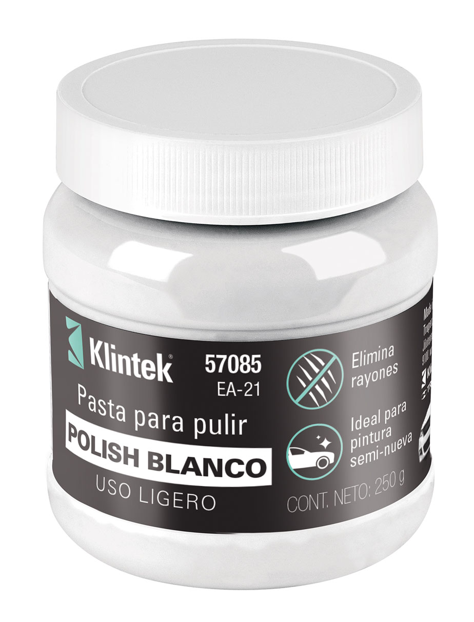 Imagen de PULIMENTO EN PASTA BLANCA PARA AUTO DE 250 GRAMOS DE USO LIGERO KLINTEK