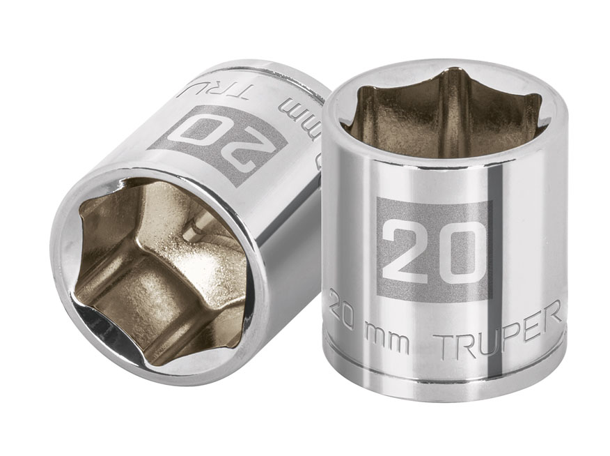 Imagen de DADO DE 20 MM DE 6 PUNTAS CON CUADRO DE 3/8" TRUPER