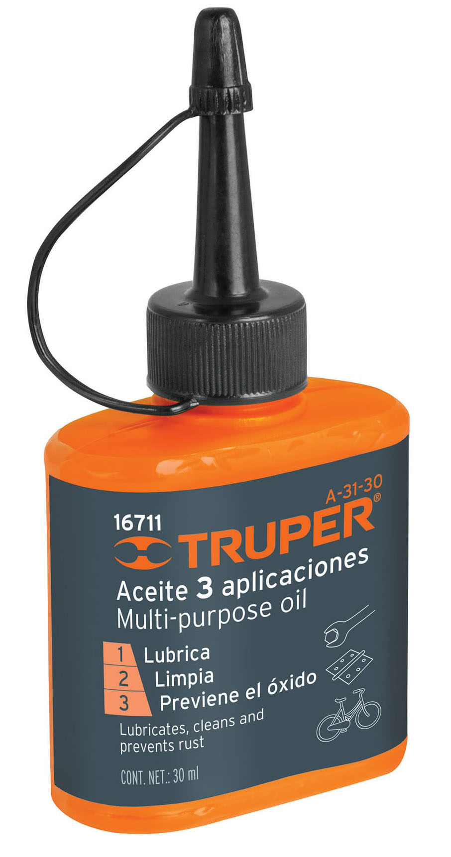 Imagen de ACEITE MULTIUSOS DE 30 MILILITROS (1 ONZA) TRUPER