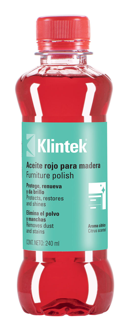 Imagen de ACEITE ROJO PARA MUEBLES DE 240 MILILITROS KLINTEK