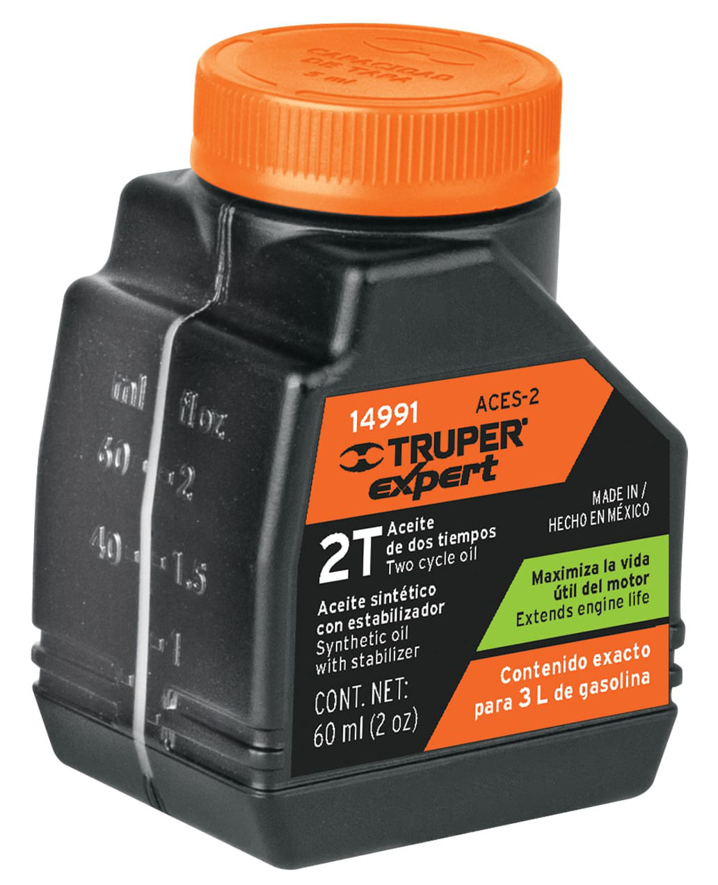 Imagen de ACEITE SINTETICO PARA MOTOR DE 2 TIEMPOS EN 60 MILILITROS TRUPER