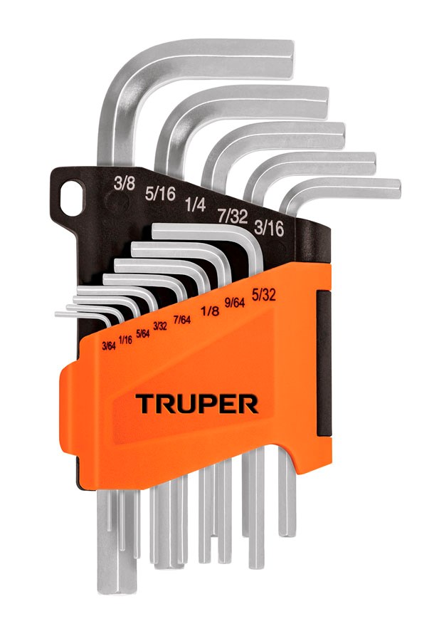 Imagen de JUEGO DE 13 LLAVES ALLEN ESTANDAR CON PUNTA HEXAGONAL Y ORGANIZADOR TRUPER