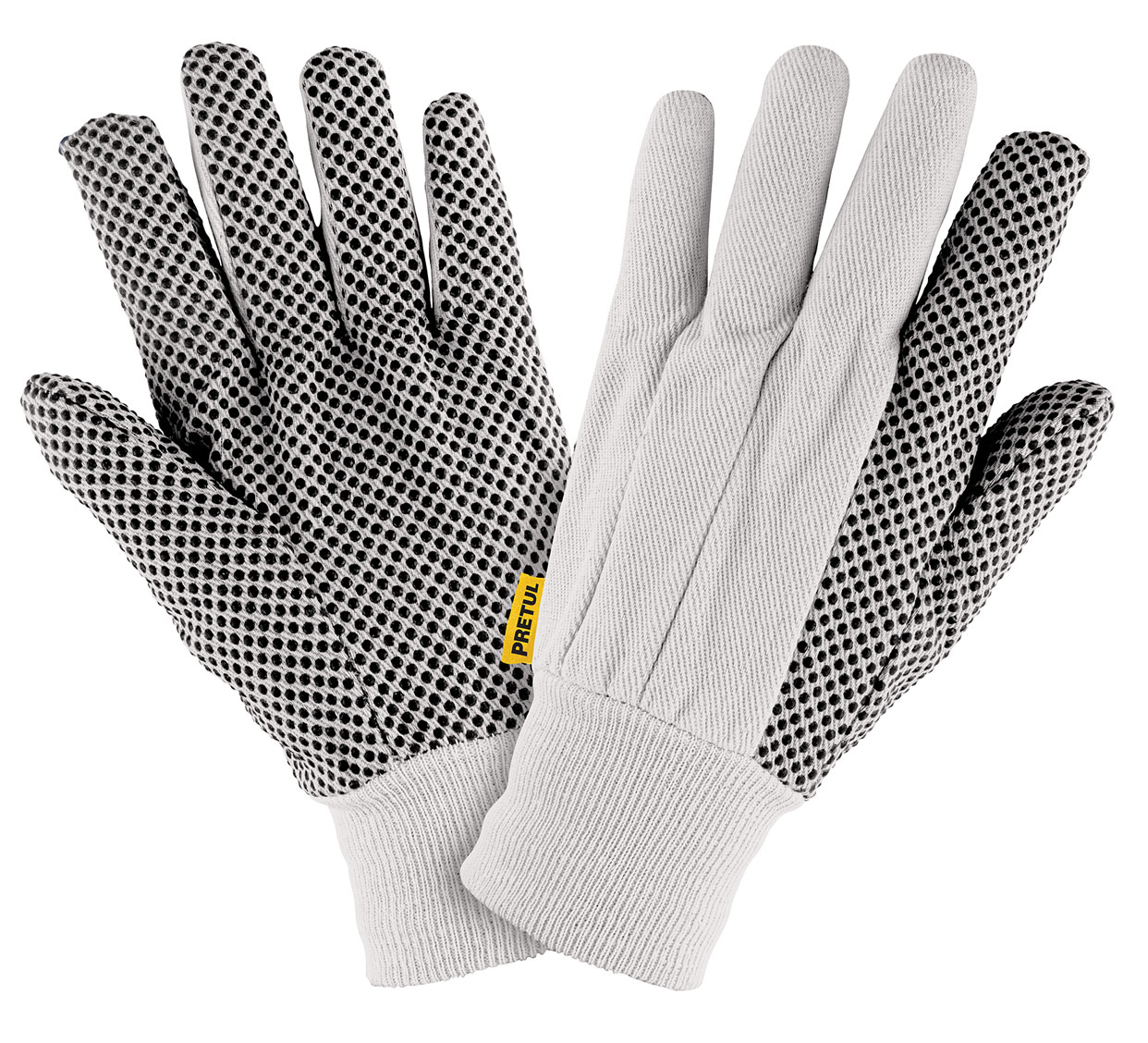 Imagen de GUANTES DE ALGODON CON PUNTOS PVC EN PALMA UNITALLA PRETUL