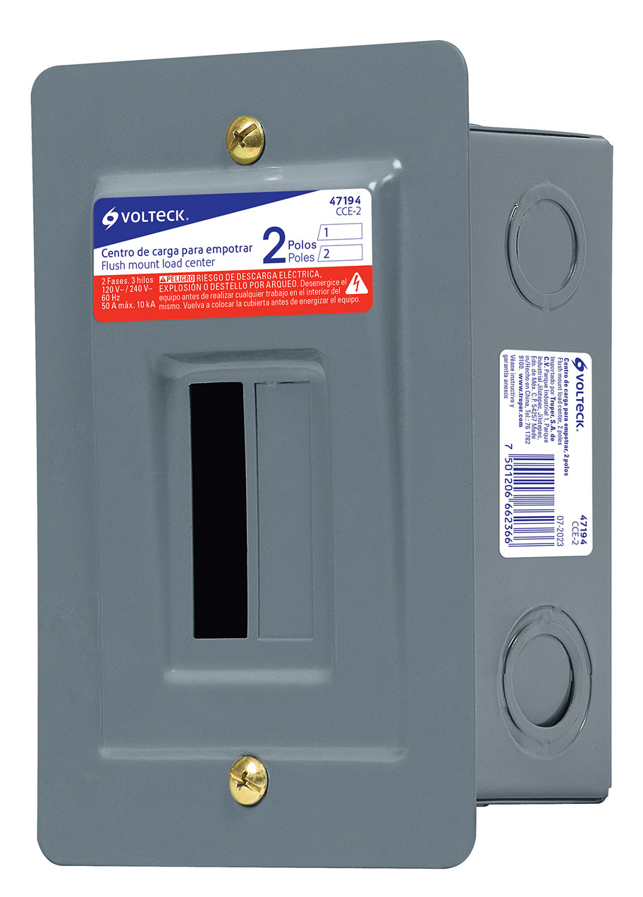Imagen de CENTRO DE CARGA EMPOTRABLE DE 2 POLOS VOLTECK