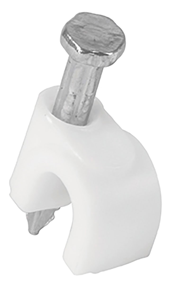 Imagen de BOLSA CON 20 GRAPAS BLANCAS DE 6 MM PARA CABLE REDONDO VOLTECK