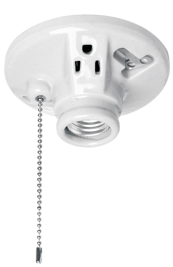 Imagen de ROSETA DE PORCELANA CON LADRON Y CADENA VOLTECK