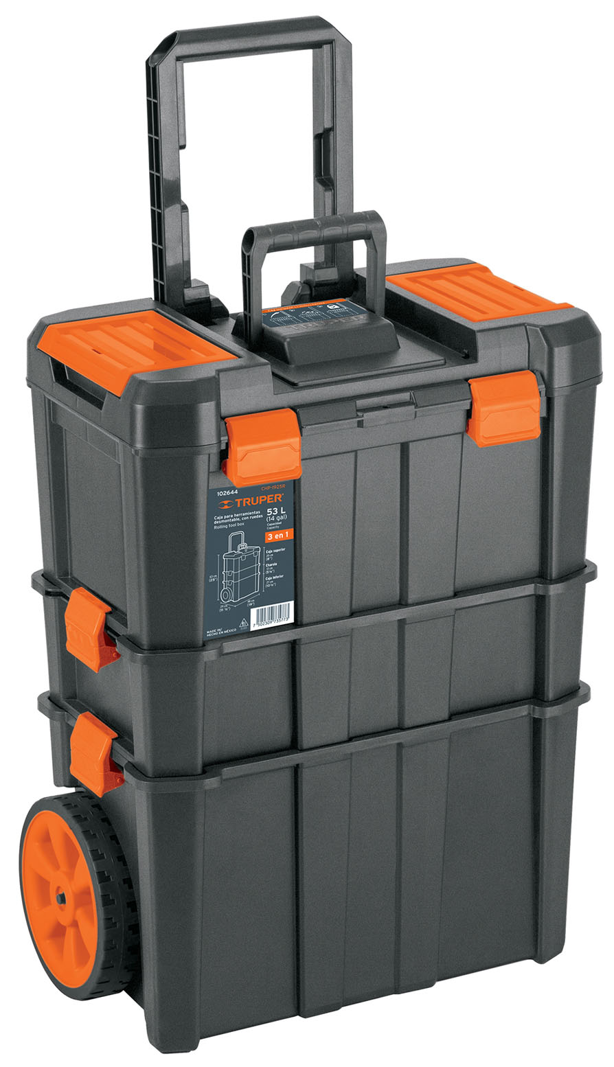 Imagen de CAJA PARA HERRAMIENTA DE 19" X 25" CON RUEDAS 3 EN 1 DESMONTABLE TRUPER