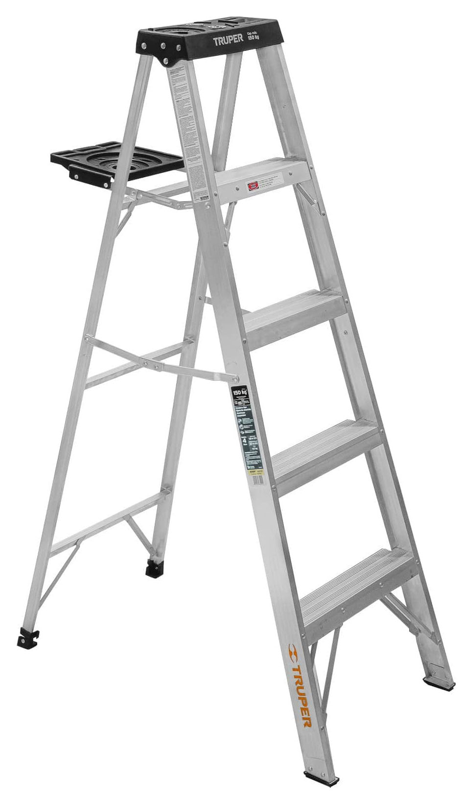 Imagen de ESCALERA DE TIJERA TIPO III CON 4 ESCALONES Y BANDEJA TRUPER