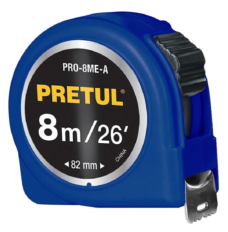Imagen de FLEXOMETRO AZUL DE 8 MTS CON CINTA DE 25 MILIMETRO PRETUL