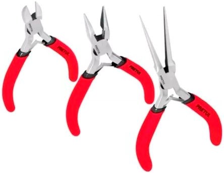 Imagen de JUEGO DE 3 MINI PINZAS CON MANGOS DE PVC PRETUL