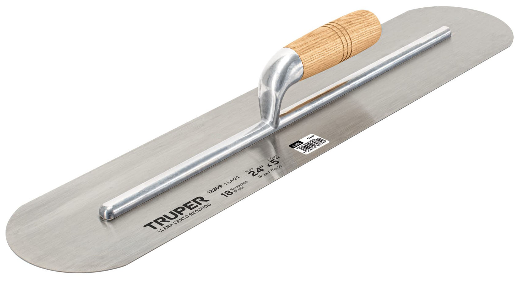 Imagen de LLANA DE CANTO REDONDO DE 24" X 5" CON MANGO DE MADERA TRUPER