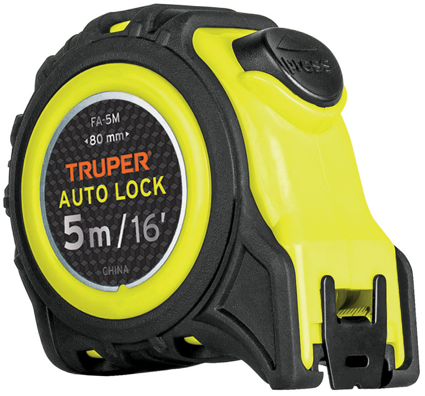 Imagen de FLEXOMETRO CON BLOQUEO AUTOMATICO CONTRA IMPACTOS DE 5 MTS CON CINTA DE 19 MM TRUPER