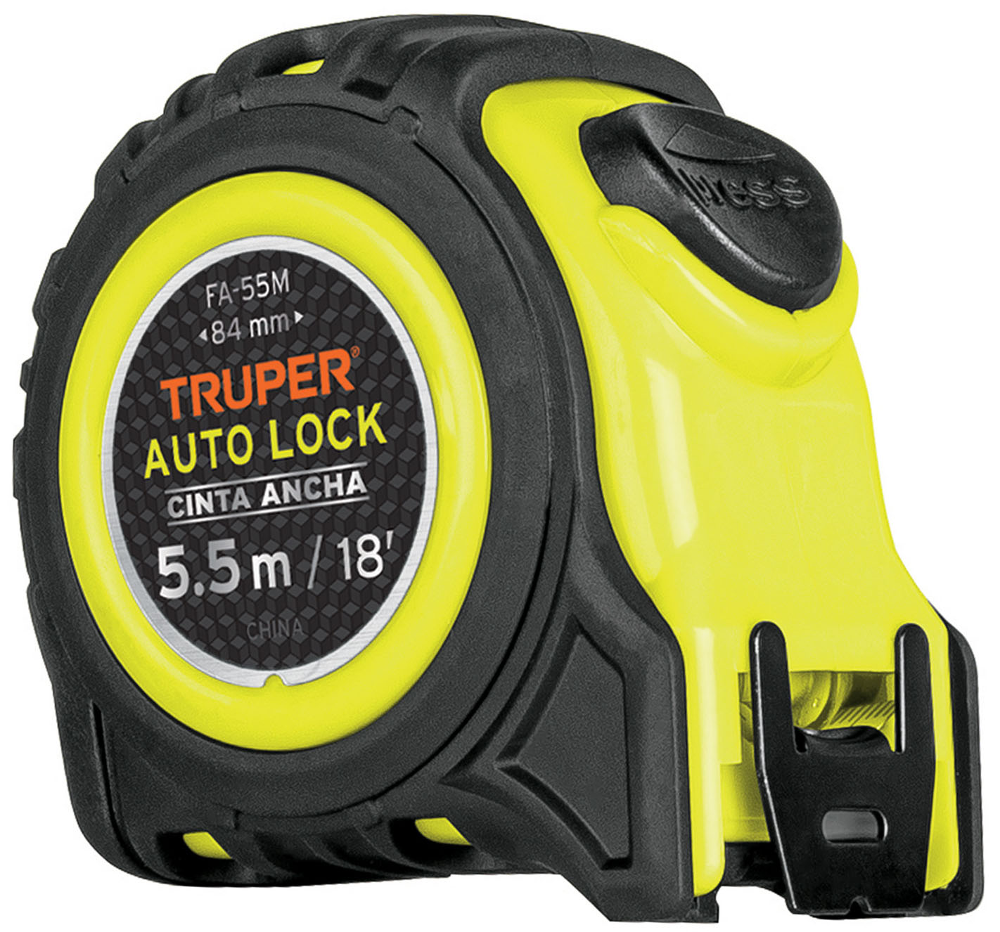 Imagen de FLEXOMETRO CON BLOQUEO AUTOMATICO CONTRA IMPACTOS DE 5.50 MTS CON CINTA DE 25 MM TRUPER