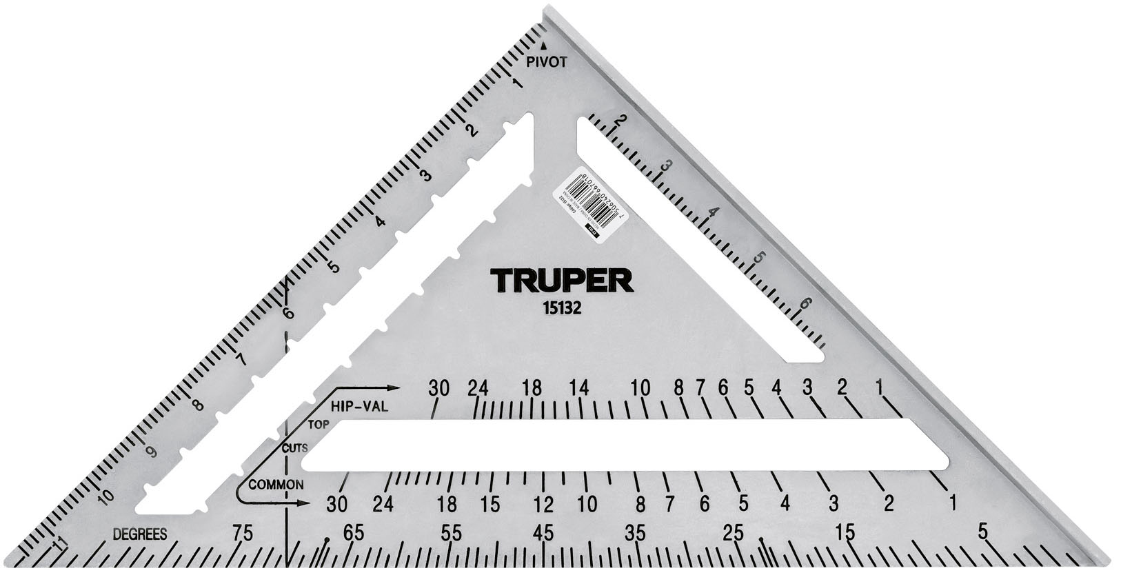 Imagen de ESCUADRA DE 12" DE ALUMINIO PARA MUROS DE YESO TRUPER