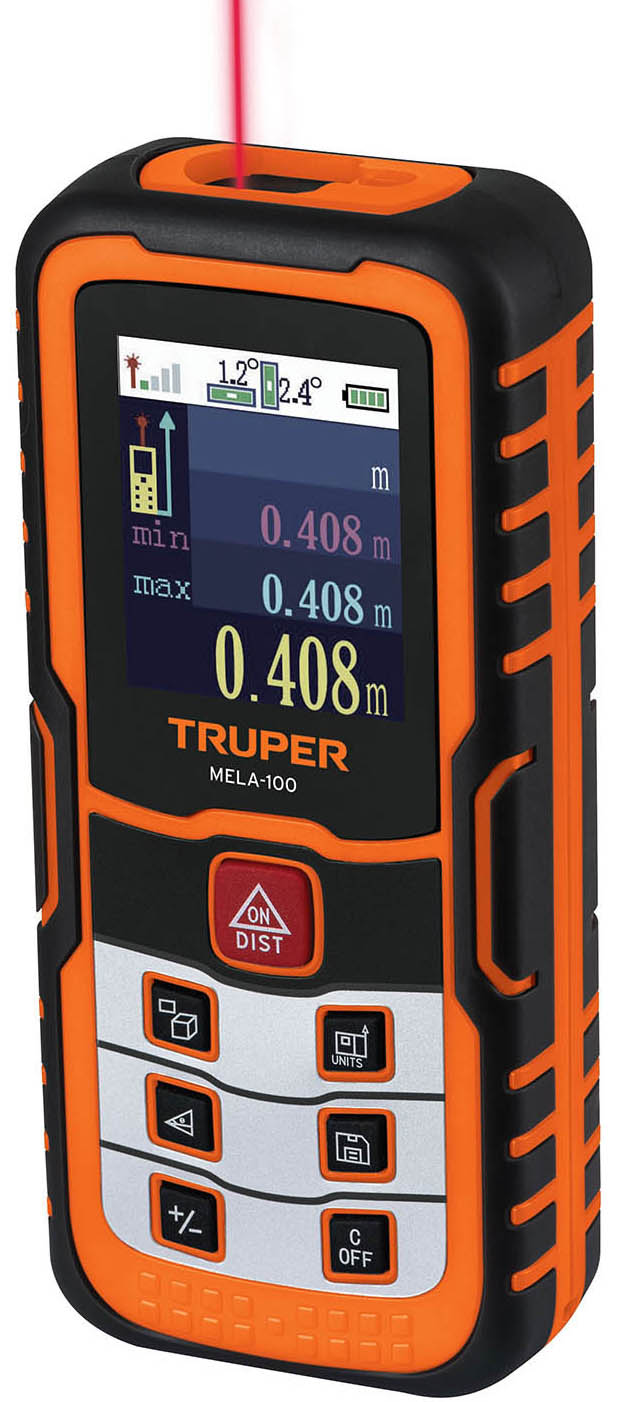 Imagen de MEDIDOR LASER CON DISTANCIA DE 0.05 MTS A 100 MTS TRUPER