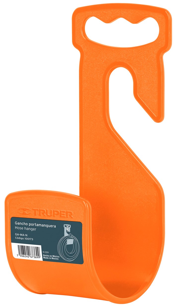 Imagen de GANCHO DE PLASTICO NARANJA PARA MANGUERA DE JARDIN TRUPER
