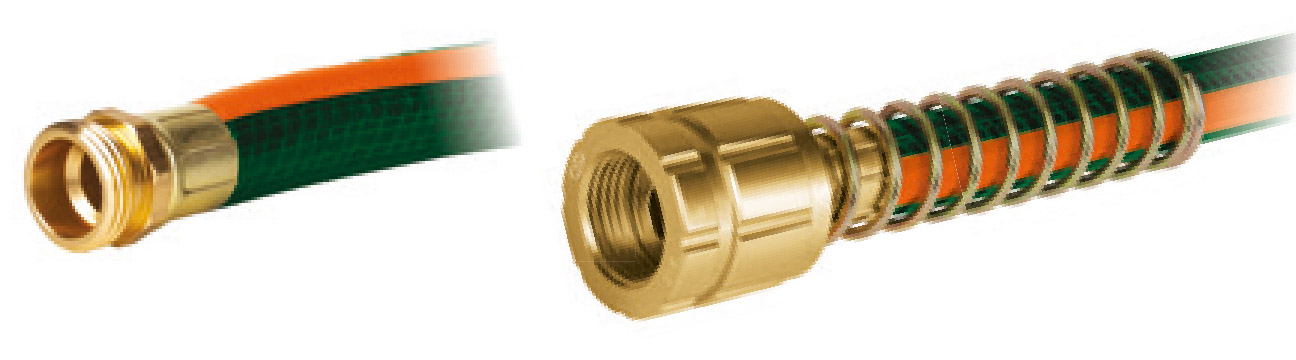 Imagen de MANGUERA DE 1/2" REFORZADA CON 3 CAPAS DE 10 MTS CON CONEXIONES DE METAL TRUPER