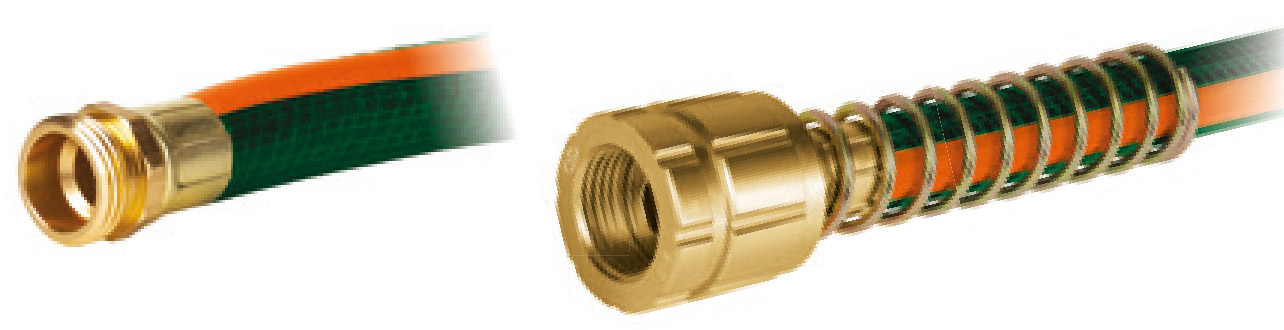 Imagen de MANGUERA DE 1/2" REFORZADA CON 3 CAPAS DE 20 MTS CON CONEXIONES DE METAL TRUPER