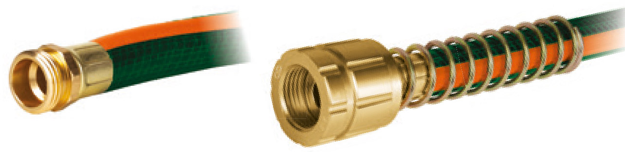 Imagen de MANGUERA DE 1/2" REFORZADA CON 3 CAPAS DE 25 MTS CON CONEXIONES DE METAL TRUPER