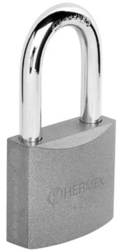 Imagen de BLISTER CON 2 CANDADOS DE HIERRO DE 45 MM CON GANCHO LARGO HERMEX