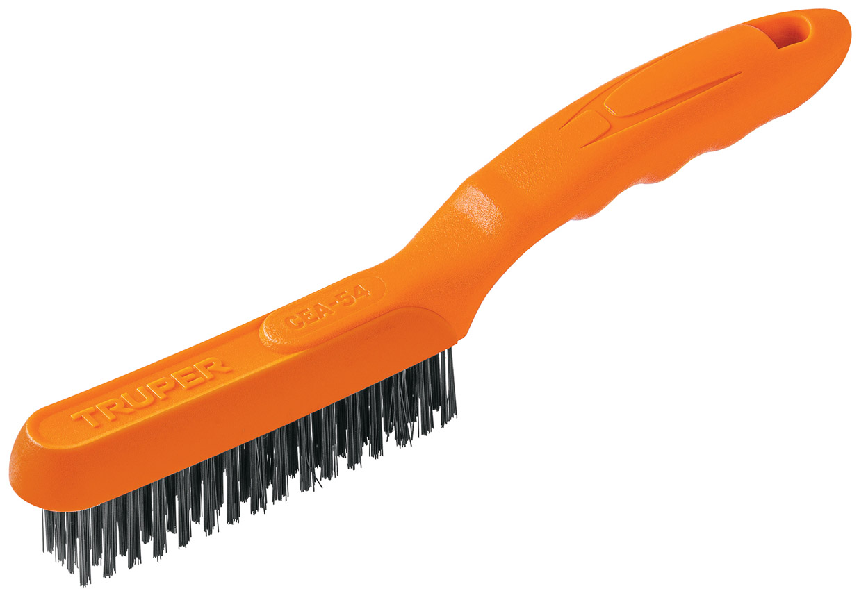 Imagen de CEPILLO DE ALAMBRE CON 64 PINCELES DE ACERO AL CARBONO TRUPER