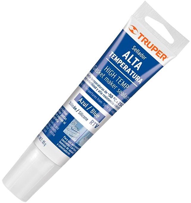 Imagen de SELLADOR DE SILICON AZUL PARA ALTAS TEMPERATURAS DE 85 GRAMOS TRUPER