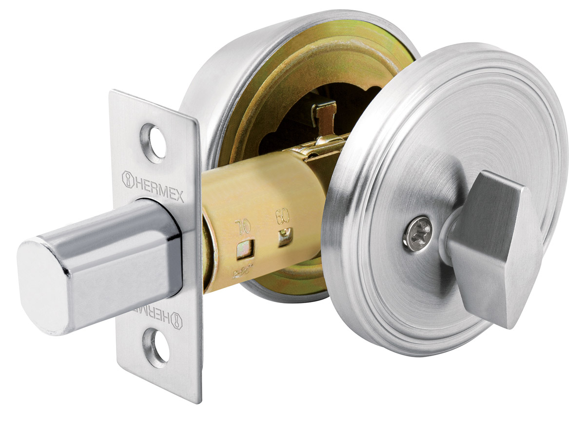 Imagen de CERROJO LLAVE-MARIPOSA EN CROMO MATE CON LLAVE DE PUNTOS HERMEX