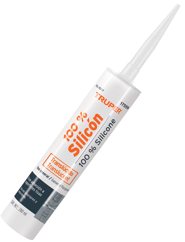 Imagen de SELLADOR TRANSPARENTE 100 % SILICON DE 280 MILILITROS TRUPER