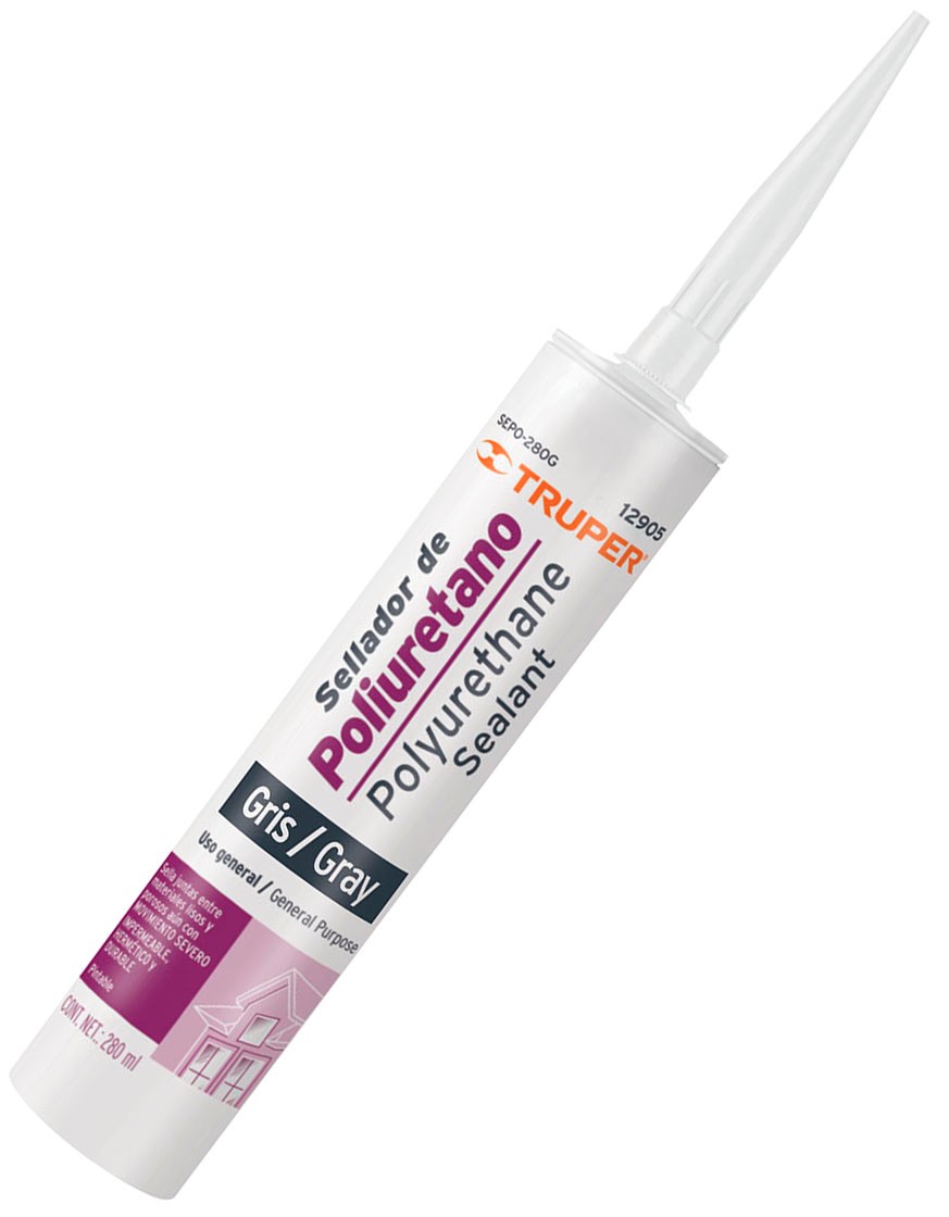 Imagen de SELLADOR DE POLIURETANO DE 280 MILILITROS GRIS TRUPER