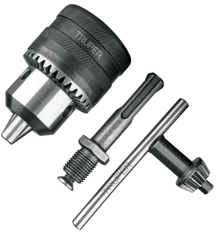 Imagen de BROQUERO DE 1/2" CON LLAVE Y ADAPTADOR SDS PLUS TRUPER