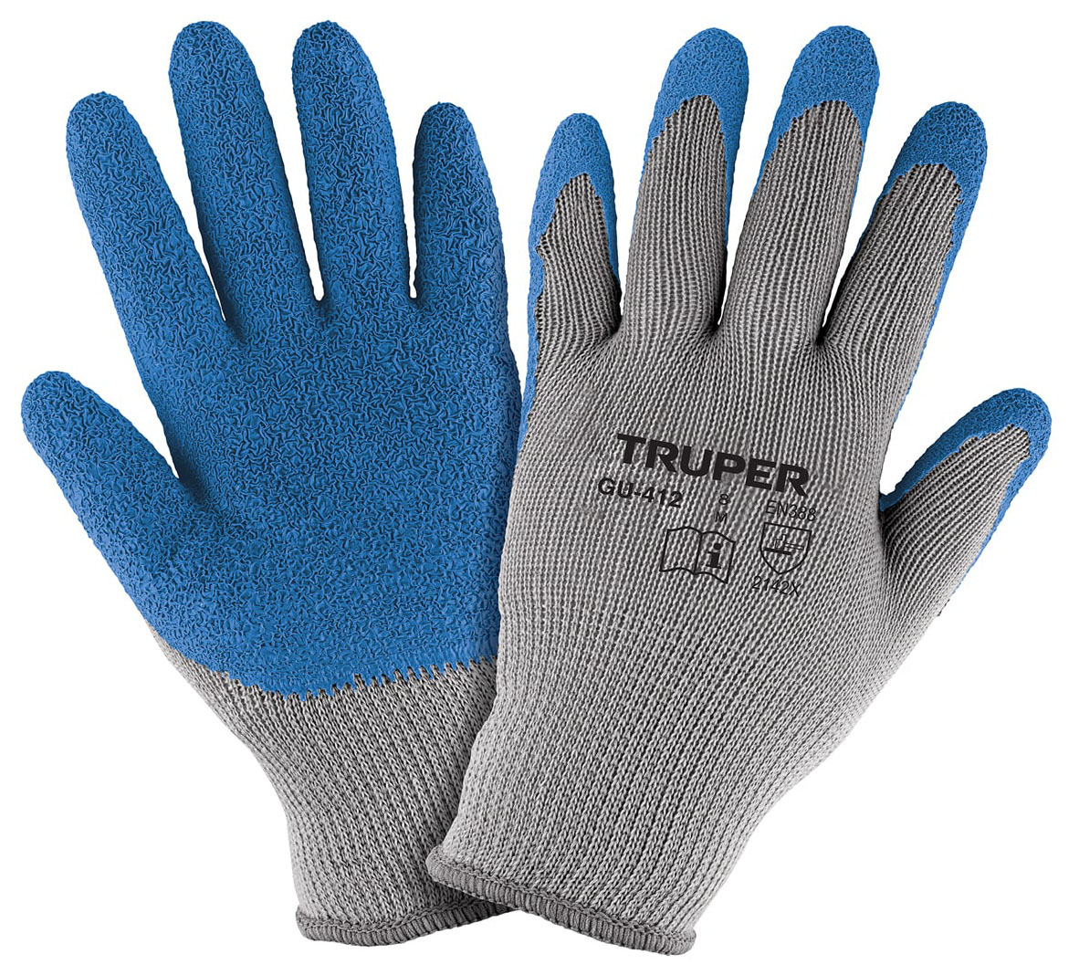 Imagen de GUANTES DE POLIESTER RECUBIERTOS DE LATEX TALLA MEDIANA TRUPER