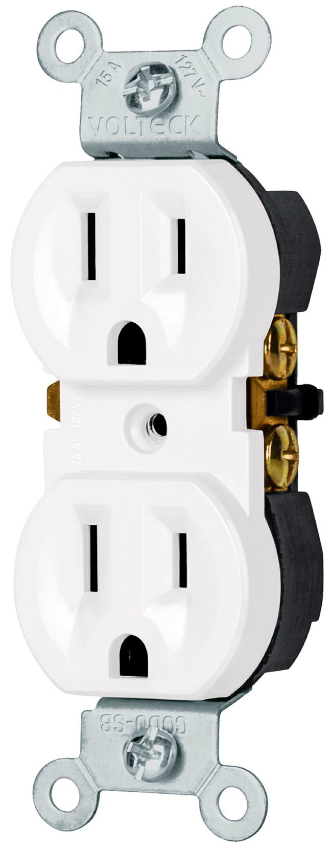 Imagen de CONTACTO DUPLEX DE 2 POLOS Y 3 HILOS EN ESTANDAR BLANCO VOLTECK