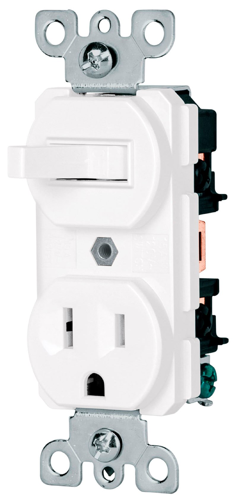 Imagen de INTERRUPTOR DE PALANCA CON CONTACTO ESTANDAR EN BLANCO VOLTECK