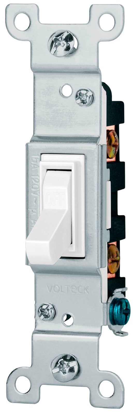 Imagen de INTERRUPTOR VERTICAL DE PALANCA ESTANDAR EN BLANCO VOLTECK