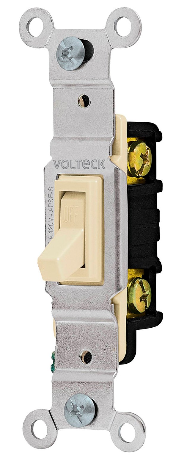 Imagen de INTERRUPTOR VERTICAL DE PALANCA ESTANDAR EN MARFIL VOLTECK