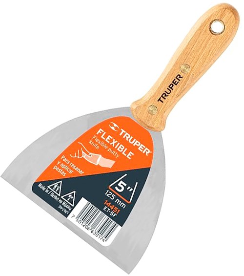 Imagen de ESPATULA FLEXIBLE DE 5" CON MANGO DE MADERA TRUPER